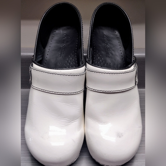 Koi by Sanita Clogs Work Comfort Slip-on Shoes White Patent Leather Size 42/10 - Picture 7 of 14